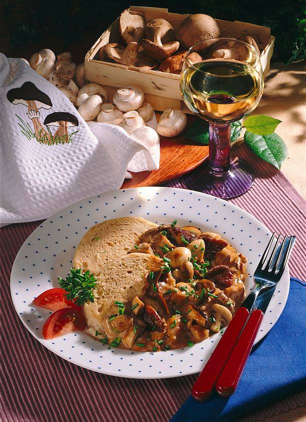 Böhmische Knödel mit Pilzragout Rezept | LECKER