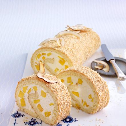 Exotische Mango-Kokosrolle Rezept Exotische Mango-Kokosrolle Rezept