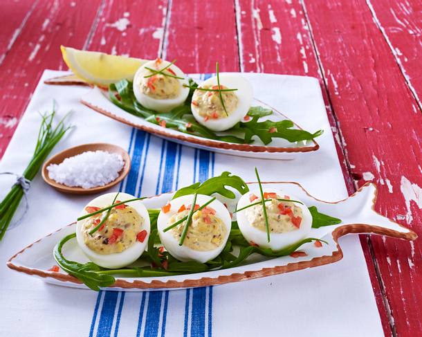 Gefüllte Eier mit Sprotten Rezept Gefüllte Eier mit Sprotten Rezept