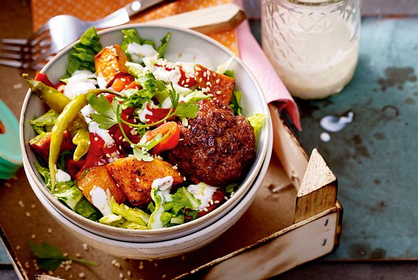 „Gut durch den Nachmittag“-Süßkartoffelsalat Rezept „Gut durch den Nachmittag“-Süßkartoffelsalat Rezept