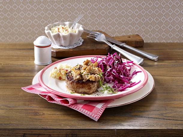 Kalbsfilet mit Kastanienkruste Rezept Kalbsfilet mit Kastanienkruste Rezept