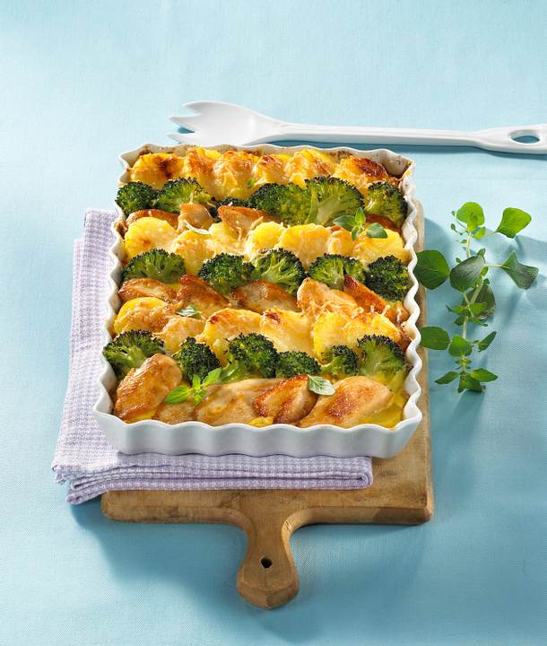 KartoffelHähnchenAuflauf mit Broccoli Rezept LECKER