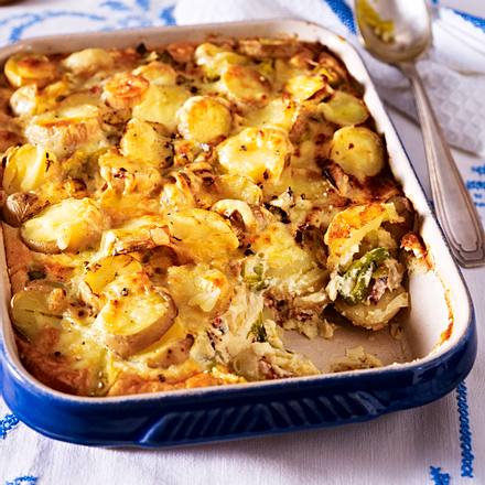 Kartoffelgratin mit Lauch und Speck Rezept Kartoffelgratin mit Lauch und Speck Rezept