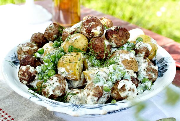Köttbullar-Kartoffelsalat Rezept Köttbullar-Kartoffelsalat Rezept