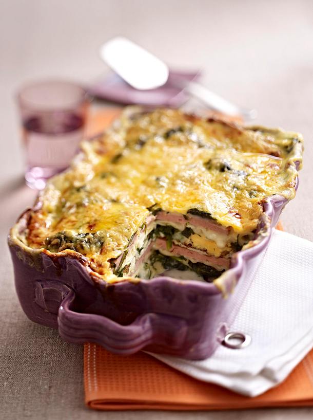 Leberkäse-Spiegelei-Lasagne Rezept | LECKER