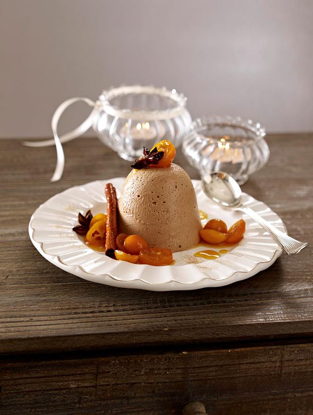 Schokoladenkuchen Auf Kumquat Coulis Mit Walnussparfait - Rezepte Suchen