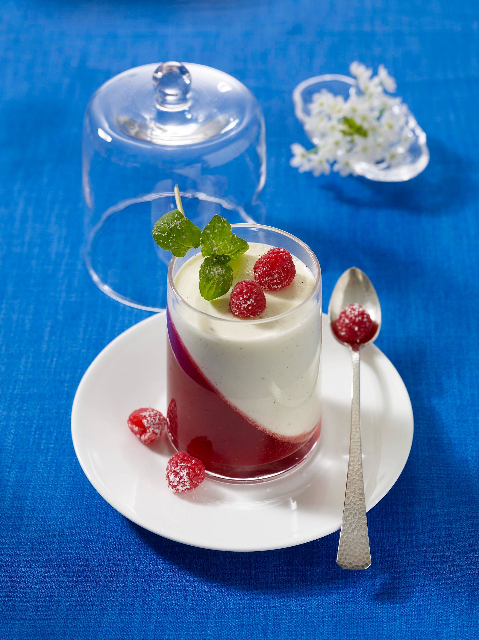 Panna Cotta Mit Orangenlik R Himbeer Gelee Ostermen Poletto Rezept