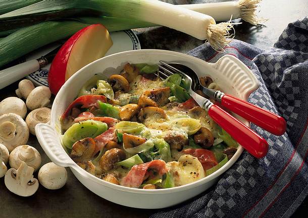 Porree Champignon Pfanne Rezept LECKER