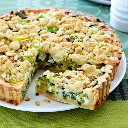 Porreetarte mit Parmesanstreuseln Rezept Porreetarte mit Parmesanstreuseln Rezept