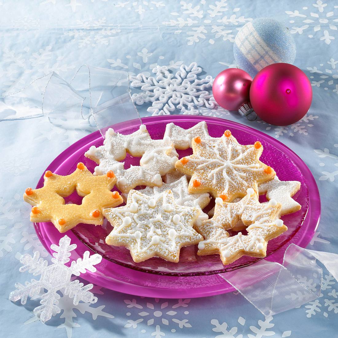 Schneeblumen Orangen Plätzchen Rezept LECKER