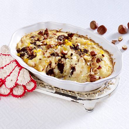 Schoko-Milchreisauflauf mit Nusskruste Rezept Schoko-Milchreisauflauf mit Nusskruste Rezept