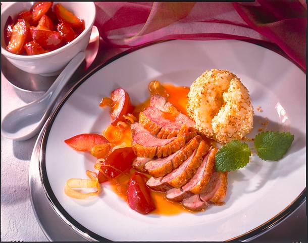 Entenbrust In Castello Weißweinsoße Zu Bandnudeln — Rezepte Suchen