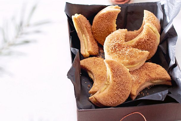 Snickerdoodle-Halbmonde mit Cashewcreme Rezept Snickerdoodle-Halbmonde mit Cashewcreme Rezept