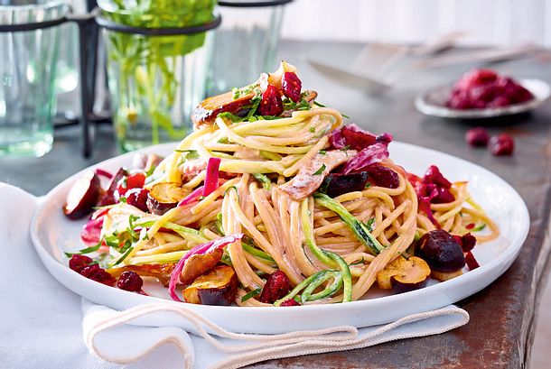 Spaghetti al funghi mit cremigem Blitz-Sößchen-F8554301 Spaghetti al funghi mit cremigem Blitz-Sößchen-F8554301