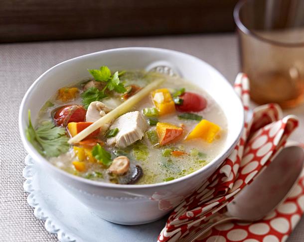 Tom kha gai mit Kürbis Rezept Tom kha gai mit Kürbis Rezept