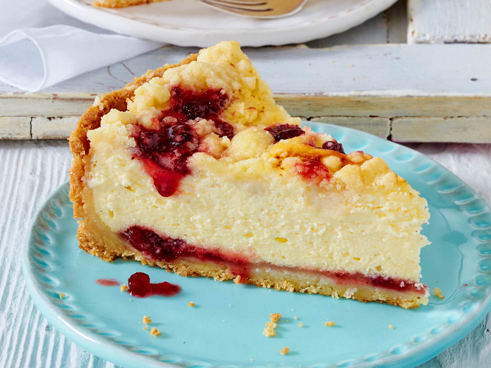 Vanille Käsekuchen mit Streuseln Rezept LECKER