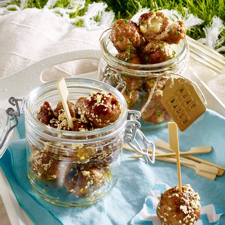 Zweierlei Meatballs im Glas Rezept Zweierlei Meatballs im Glas Rezept
