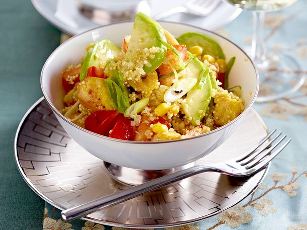 Quinoa Salat Mit Avocado Und Hahnchen Rezept Lecker