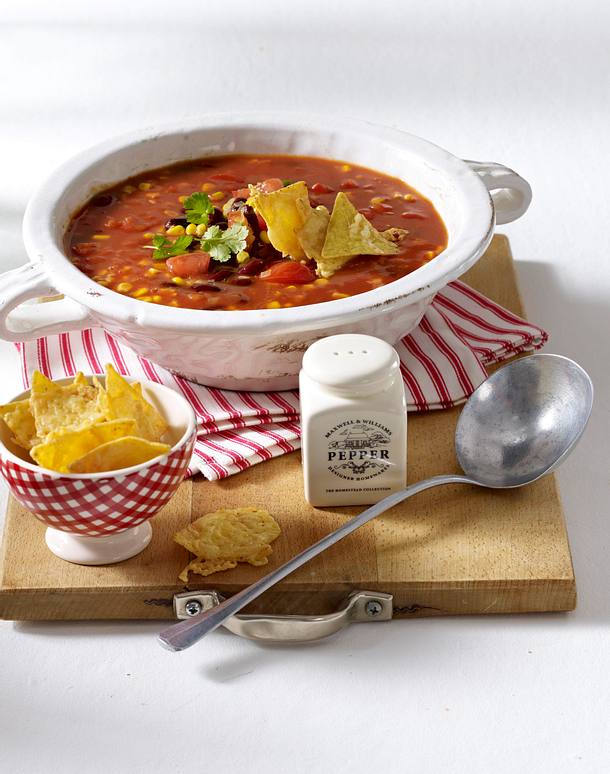 Mexikanische Partysuppe Mit Chips Rezept Lecker