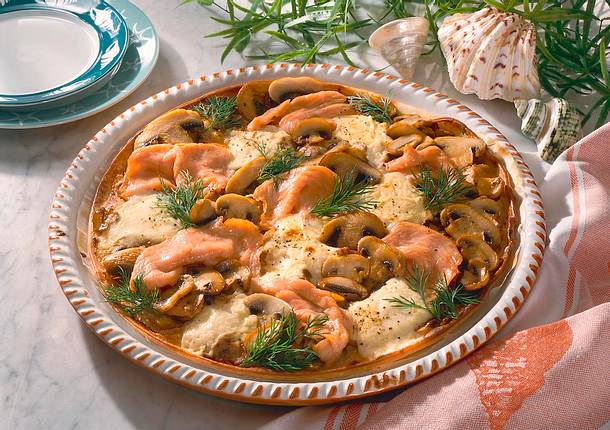 Lachs Champignon Pizza Rezept Lecker