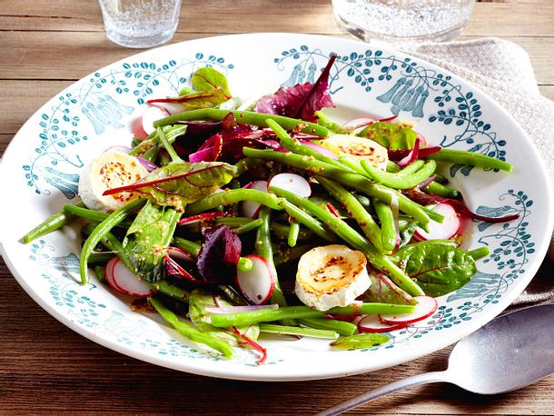 Grune Bohnen Salat Mit Gratiniertem Ziegenkase Rezept Lecker