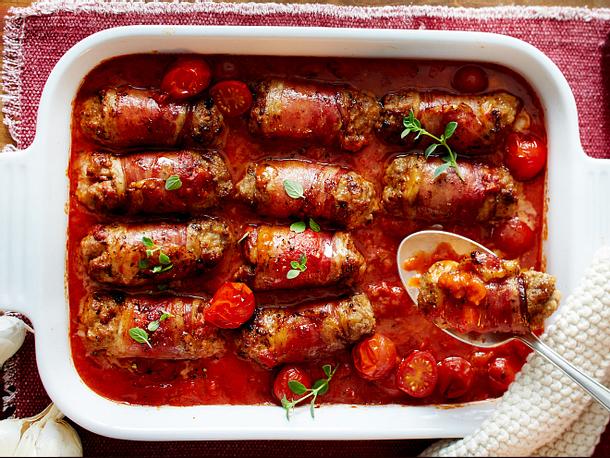 Italienische Hackrollchen In Tomatensugo Rezept Lecker