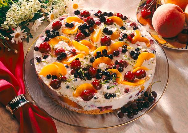 Bunte Joghurt Obsttorte Mit Krumelboden Rezept Lecker