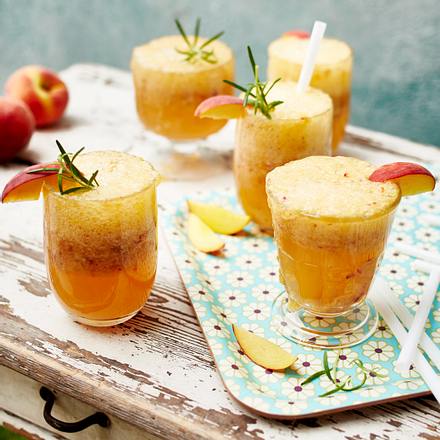 "Let the evening be Gin" Peach-Fizz Rezept