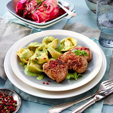 "Schwein gehabt" - Filet zu Tortelloni Rezept "Schwein gehabt" - Filet zu Tortelloni Rezept