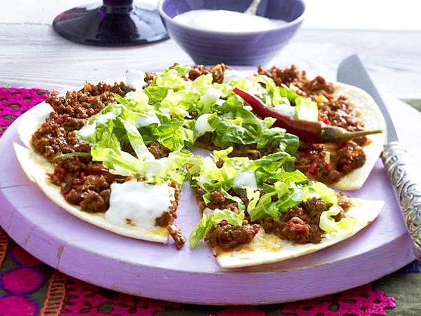 10-Minuten-Pizza mit Hack Rezept 10-Minuten-Pizza mit Hack Rezept