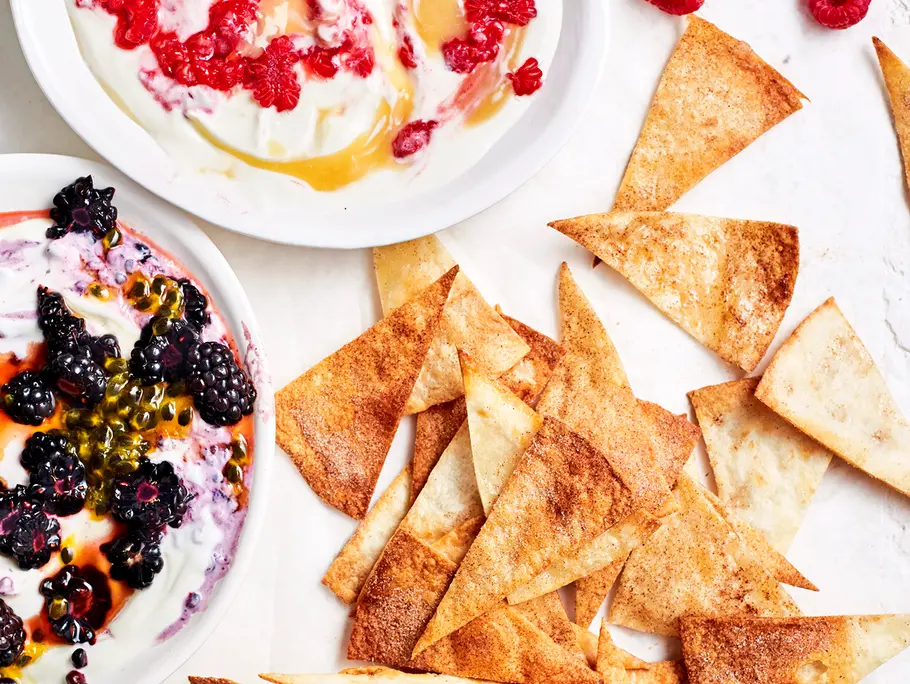 Zimtige Tortilla-Chips aus dem Airfryer Rezept