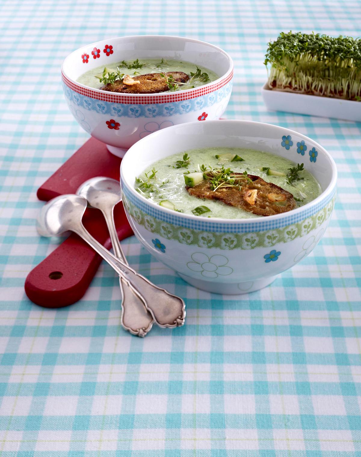 15-Minuten-Suppe mit Zucchini & Röstbrot Rezept