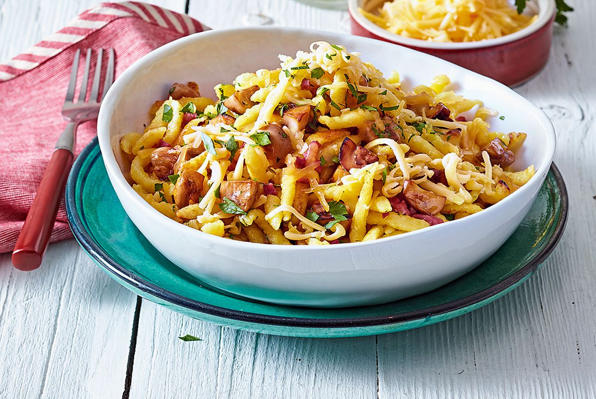 20-Minuten-Schinken-Käsespätzle Rezept