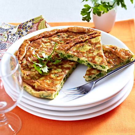 20-Minuten-Tortilla mit Erbsen Rezept