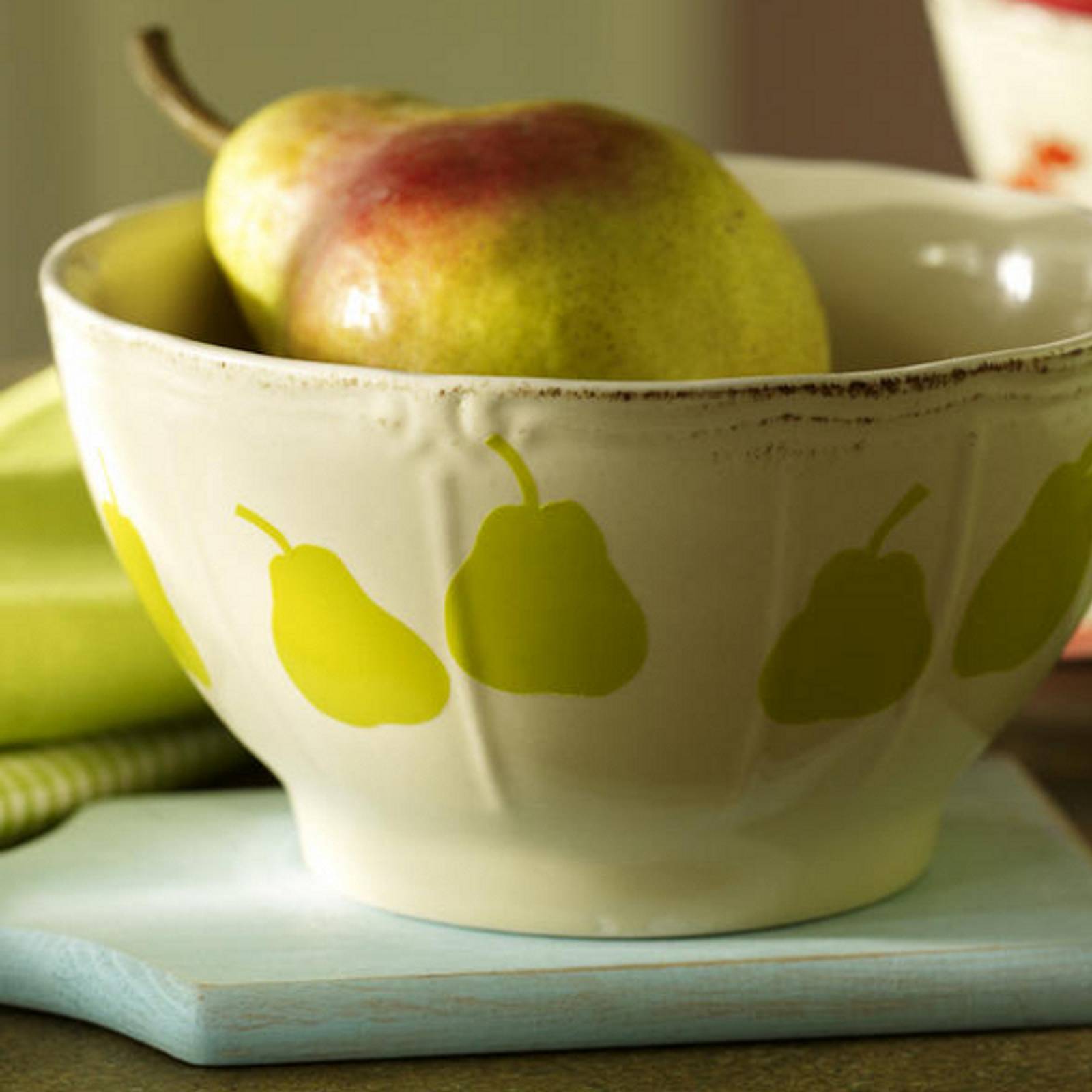 Schale mit Birnen und Äpfeln aus Decor-Folie beklebt | LECKER