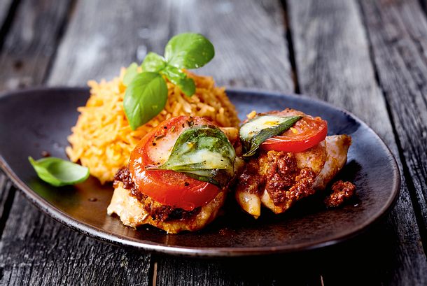 Hähnchenfilet Toskana mit Tomatenreis Rezept Hähnchenfilet Toskana mit Tomatenreis Rezept