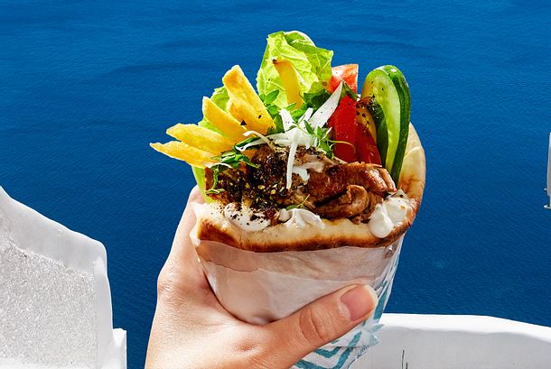 Insel-Hopper-Gyros-Pita Rezept Insel-Hopper-Gyros-Pita Rezept