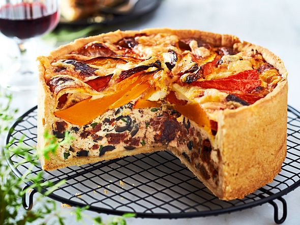 Kurbis Feta Quiche Die Internationale Rezept Lecker