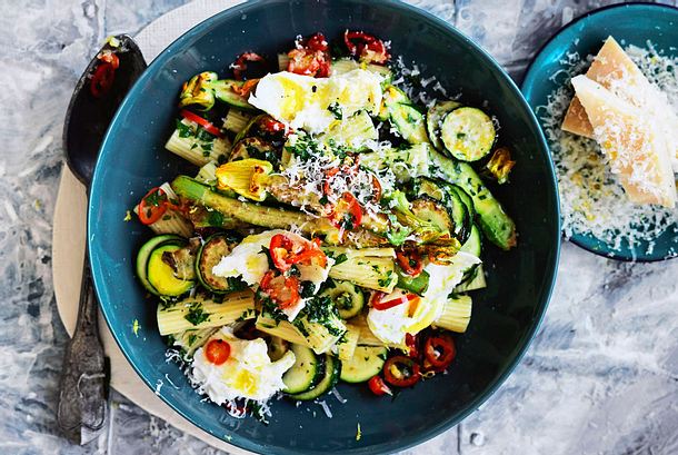 Käse-Rigatoni im Zucchini-Glück Rezept