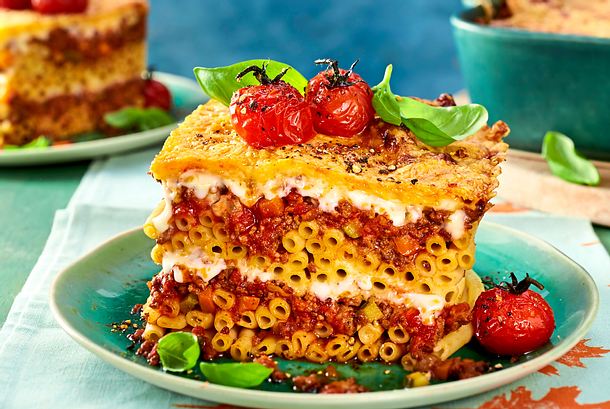 makkaroni Lasagne mit 3 Käse Haube makkaroni Lasagne mit 3 Käse Haube