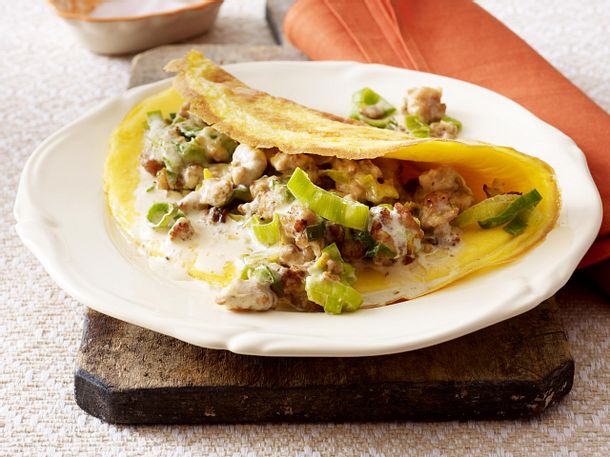Omelett mit Hack-Porree-Füllung Rezept