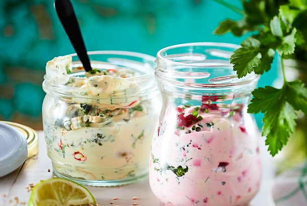 Orientalische Remoulade mit Minze und Sesam Rezept Orientalische Remoulade mit Minze und Sesam Rezept