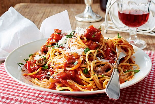 Spaghetti all’arrabbiata mit Wodka Rezept Spaghetti all’arrabbiata mit Wodka Rezept