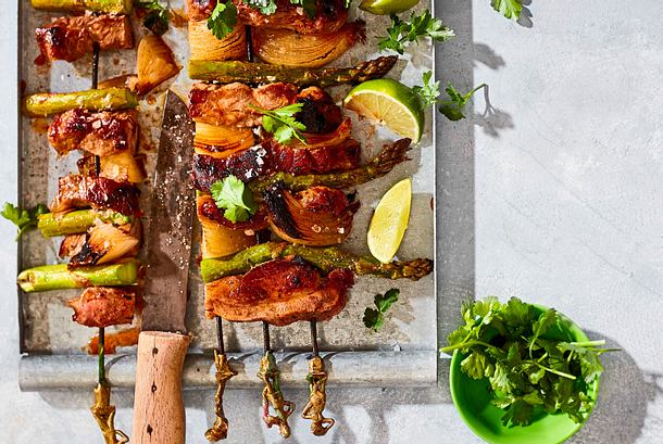 Steak-Spargel-Spieße Rezept