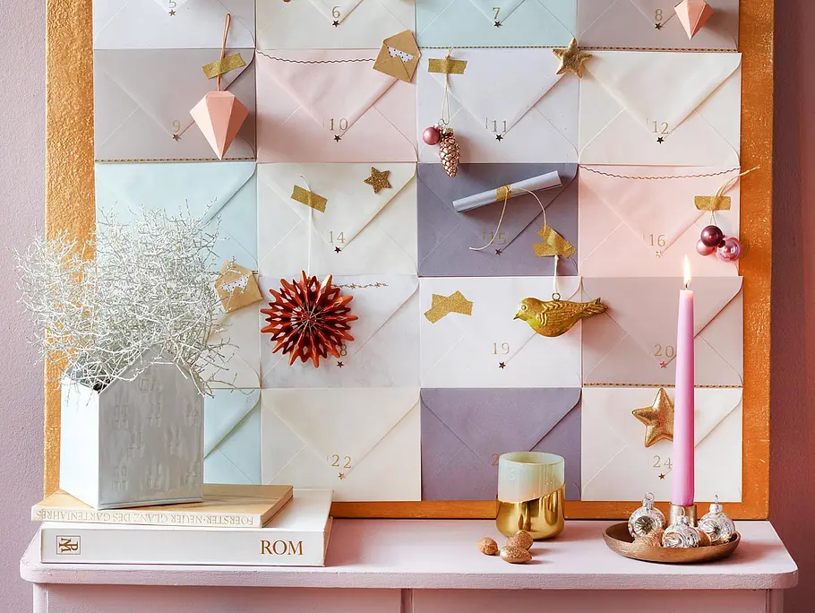Adventskalender aus Briefumschlägen