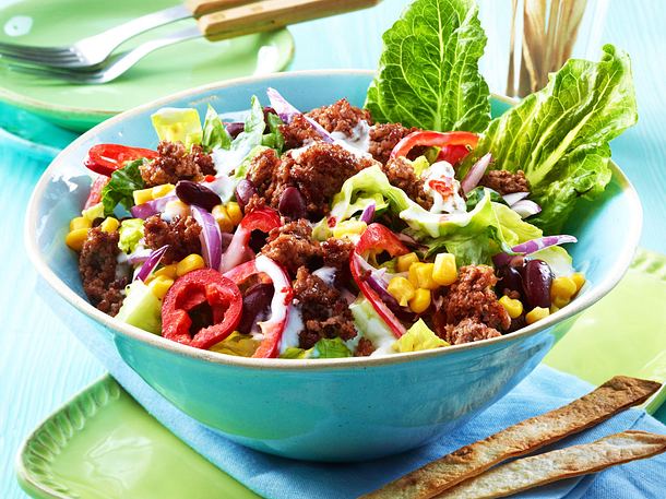 After-Work-Texmex-Salat mit Rinderhack Rezept