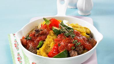 Amaranth-Hack-Pfanne mit Paprika und Zucchini Rezept - Foto: LECKER @ Bauer Media Group