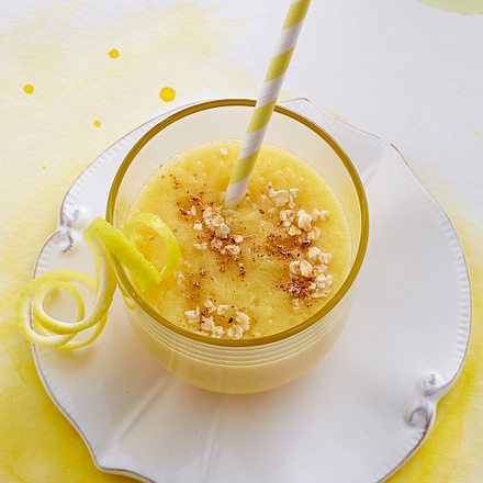 Ananas-Bananen-Drink mit Haferflocken und Ingwer Rezept