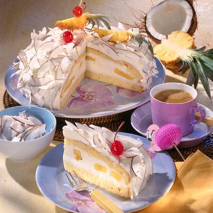 Ananas-Dickmilch-Torte mit Kokos Rezept Ananas-Dickmilch-Torte mit Kokos Rezept