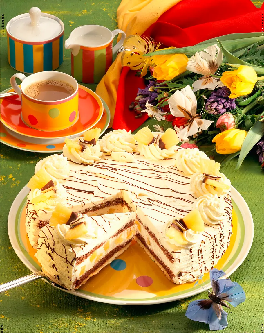 Ananas-Joghurt-Sahnetorte Rezept Ananas-Joghurt-Sahnetorte Rezept